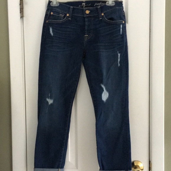 7 FOR ALL MANKIND JOSEPHINA SKINNY BOYFRIED JEANS - Picture 1 of 5